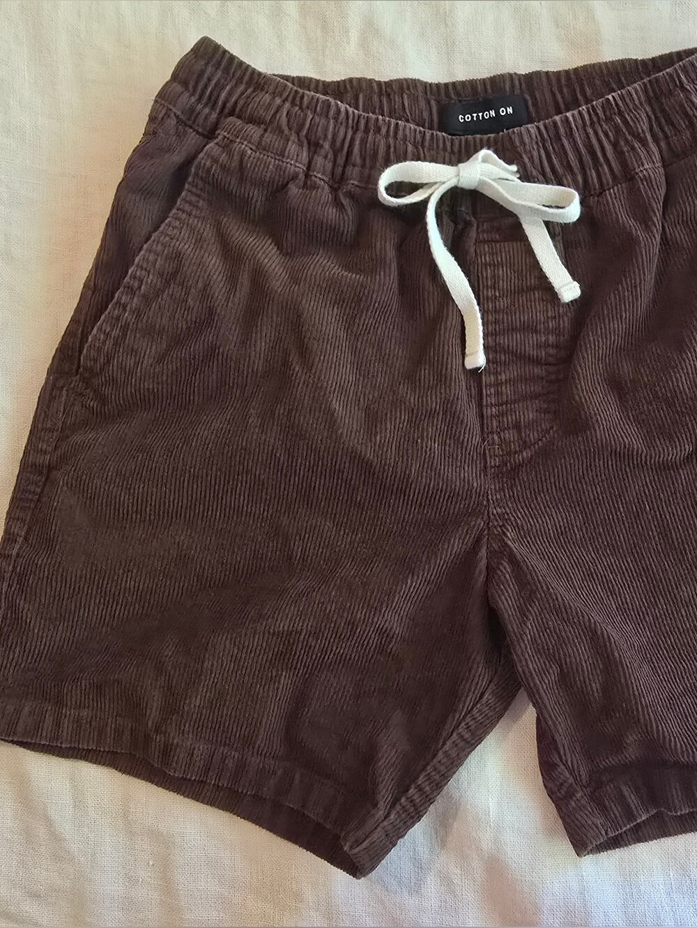 Cotton On Brown Corduroy Drawstring Shorts